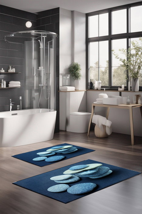 Mijölnir Juego de alfombrillas de baño CT-5279, 2 piezas, Multicolor